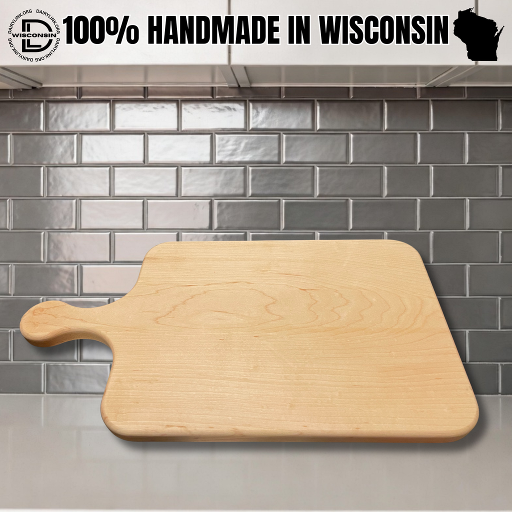 100% Made in Wisconsin Solid North American Maple Charcuterie & Serving Board
