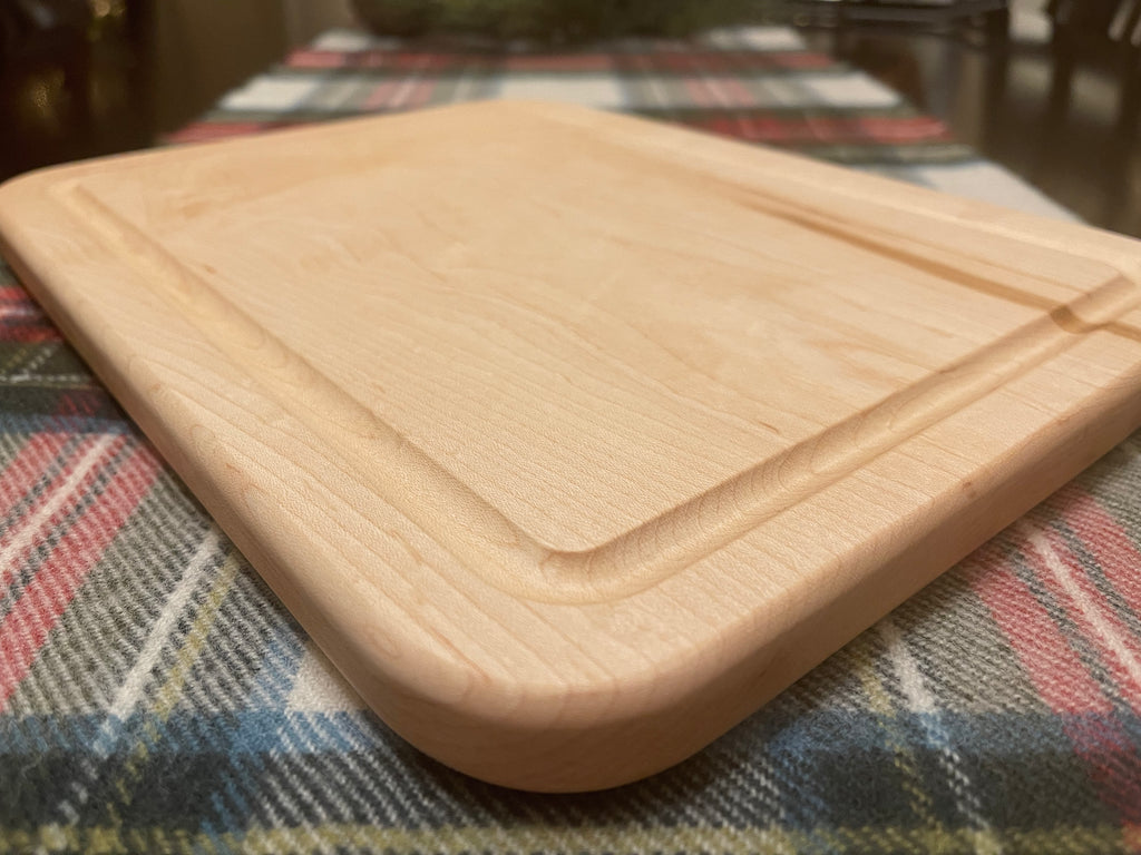 100% Made in Wisconsin Solid Maple Charcuterie Cutting Board 12″ × 9 3/16″