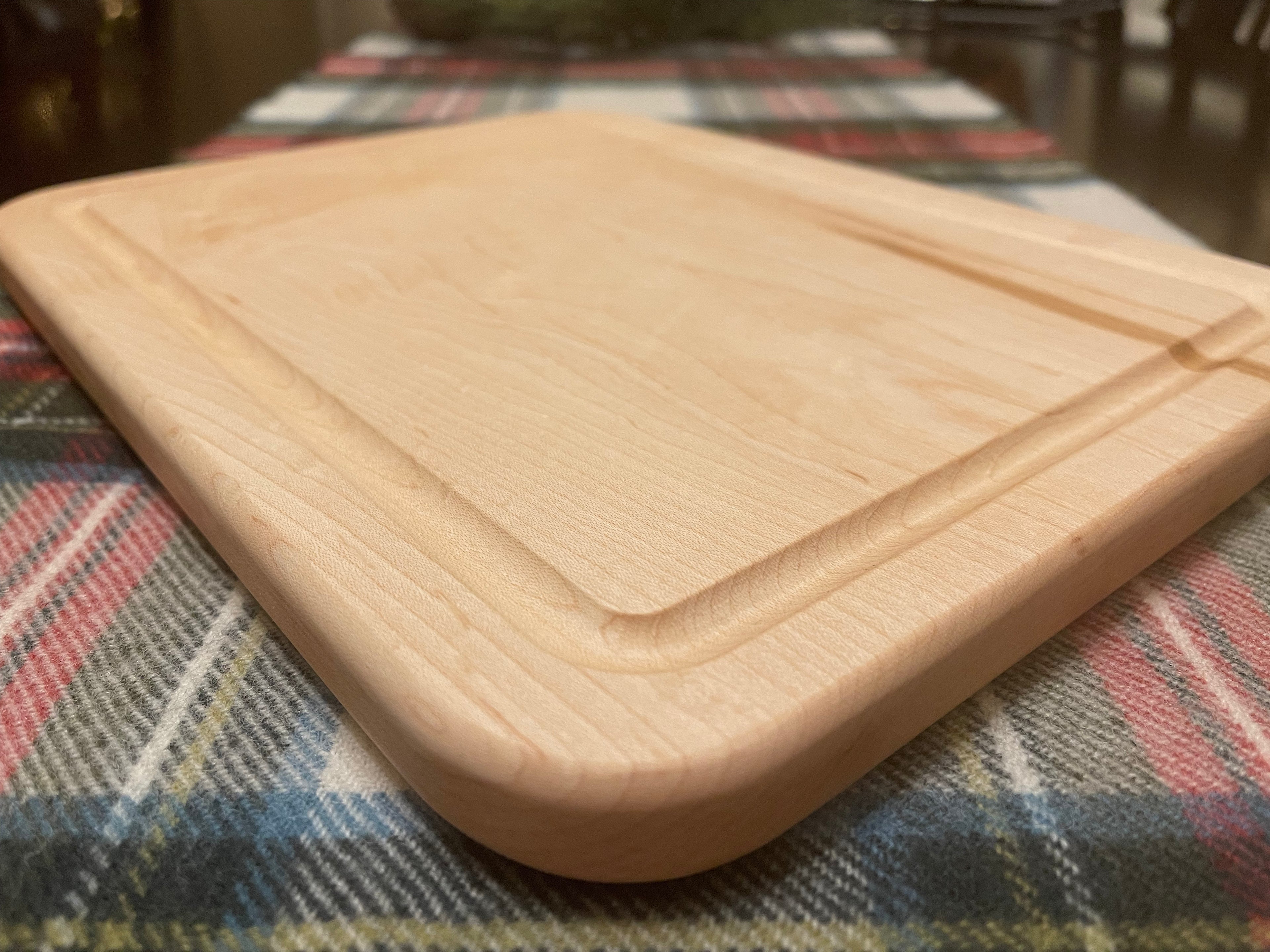 100% Made in Wisconsin Solid Maple Charcuterie Cutting Board 12″ × 9 3/16″